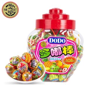 Xufuji 500g Double Happiness Cotton candy, 108 sticks of A Lollipop in a bucket